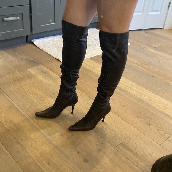 Stuart Weitzman Above The Knee Brown Leather